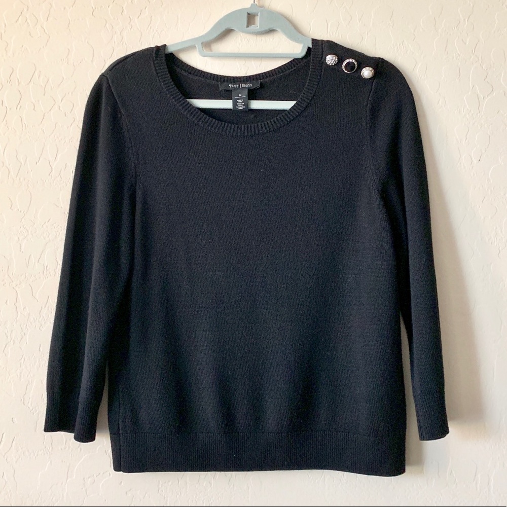 WHITE HOUSE BLACK MARKET jeweled top